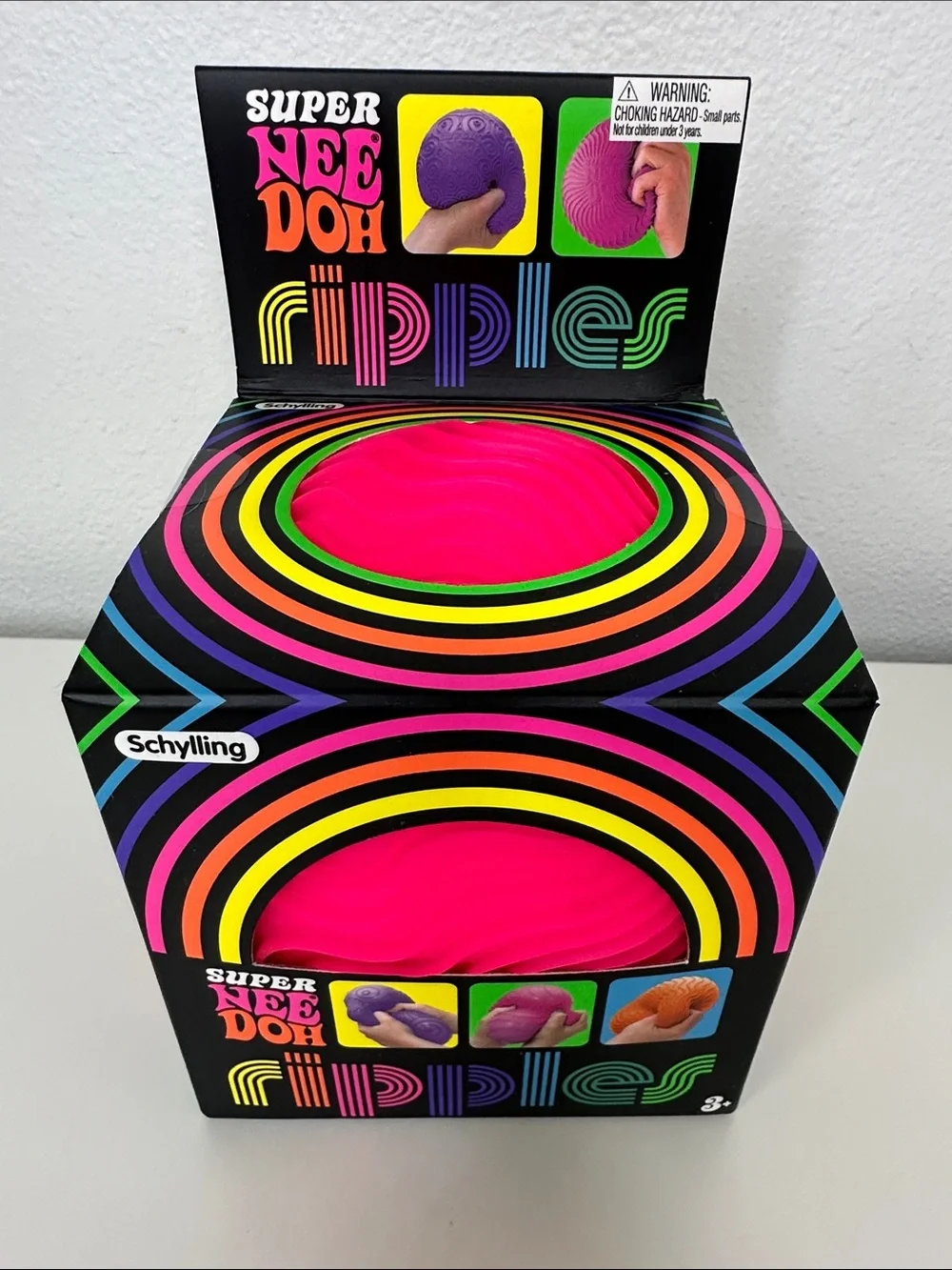Super NeeDoh RIPPLES - Pink Swirly, Wavy, Groovy Glob Sensory Squeeze Squishy